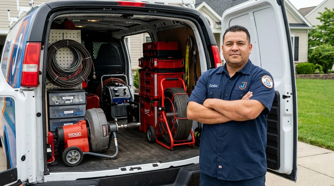 Professional drain cleaning equipment and Johns Plumbing LLC plumber in Watsonville