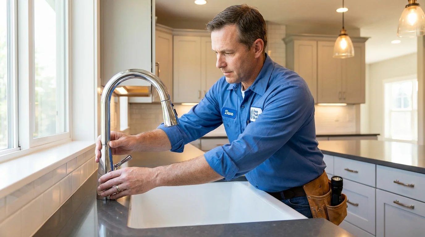Kitchen faucet installation by Johns Plumbing LLC in Watsonville